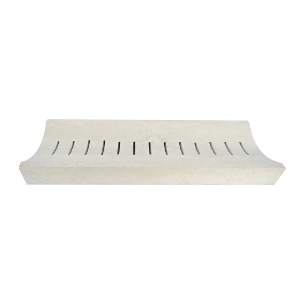 Griglia per piscina in filetto rosso jonico bocciardato color bianco paglierino