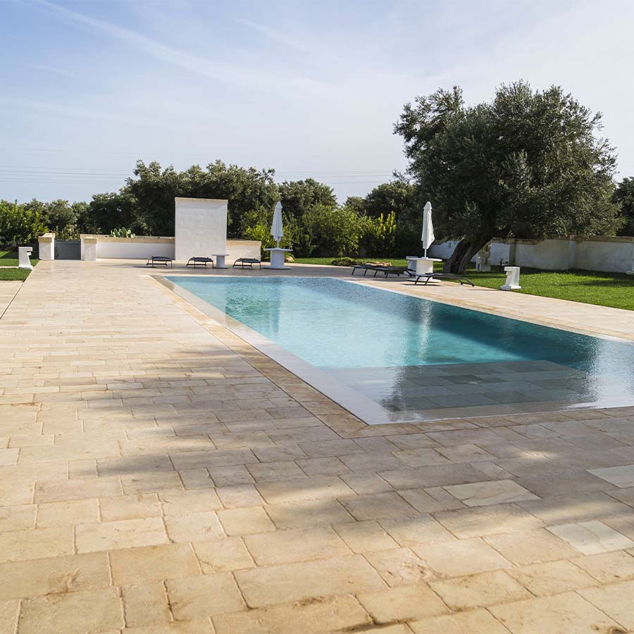 Pietra naturale personalizzata filetto rosso jonico